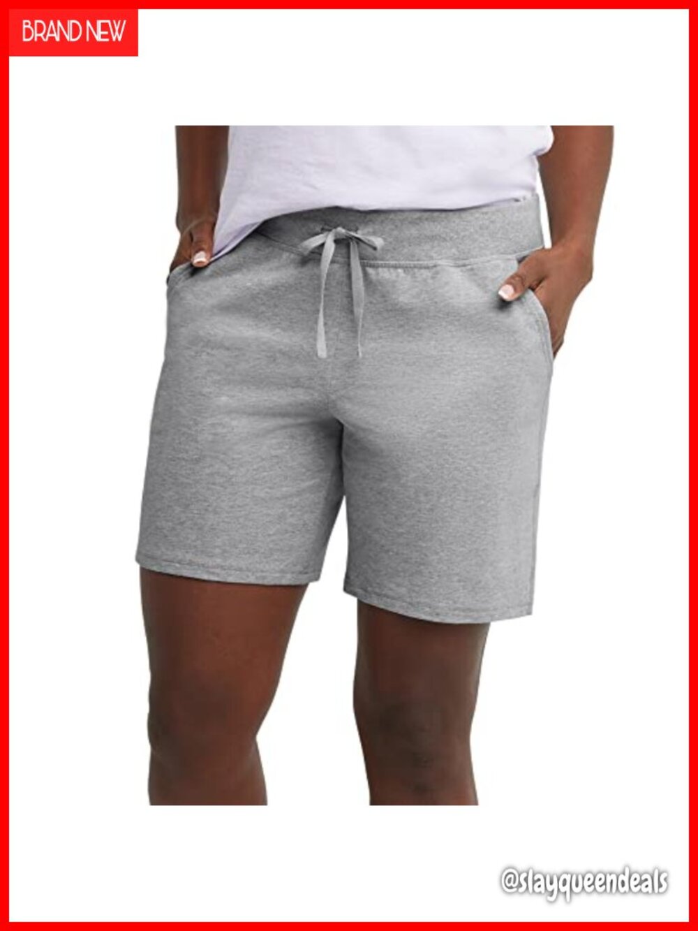 Cotton Jersey Drawstring Shorts Pull-On Active Lounge with Pockets